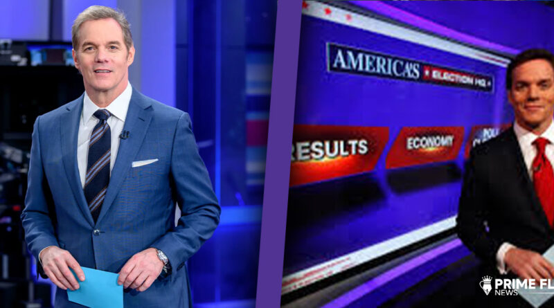 Bill Hemmer, Fox News anchor and co-host of America’s Newsroom, reporting live from the studio during a breaking news segment.