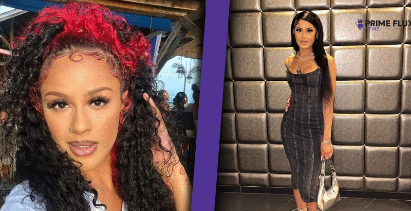 Ahna Mac posing for a social media or entertainment photo while discussing her career, dating life, and public image.