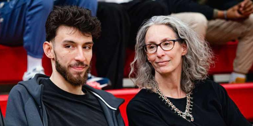 Chet Holmgren with family moments and NBA action photos, highlighting chet holmgren sister and his basketball career with the Oklahoma City Thunder.