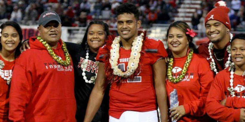 Tua Tagovailoa and his brother Taulia Tagovailoa during football events, highlighting the growing interest in tua tagovailoa brother and their football careers.